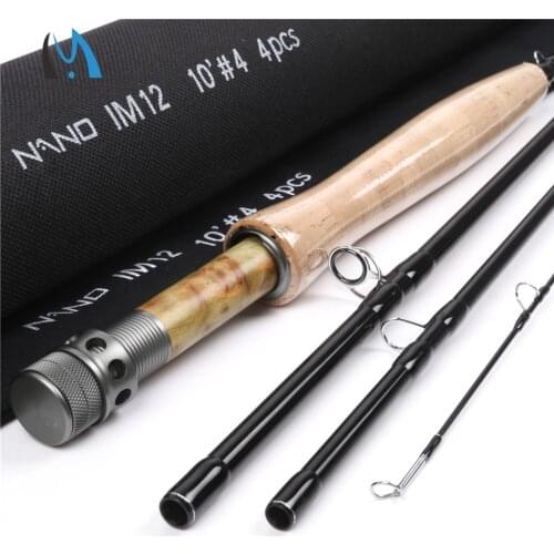 Maximumcatch Nano Nymph Fly Fishing Rod IM12 Graphite Carbon Fiber Fast Action With Cordura Tube 10FT #3 #4