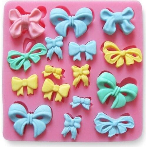 Many Kinds Of Bow Tie Shape Silicone Mold 3D Silicone Cake Mold baking cake tools Cake Decoration
