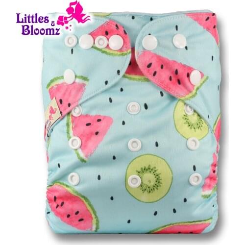 [Littles&Bloomz] Nappy Cover Reusable Cloth Eco-friendly Wrap Diaper To Use With Flat or Fitted One Size Fit 0-2year 3-15kg