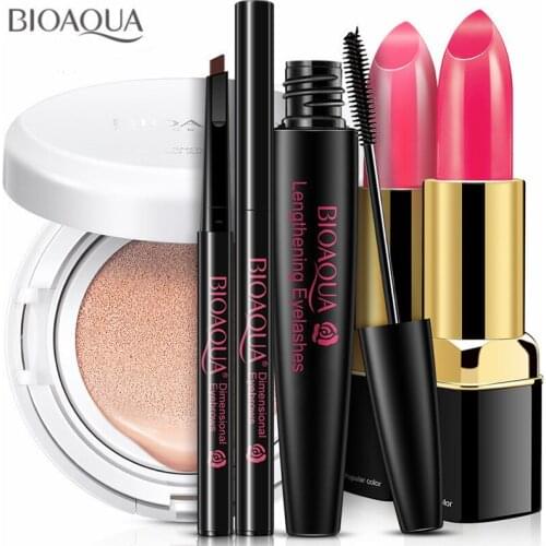 Beginner Value Pack Cosmetics Makeup Tool Kit Set 5 PCS Including BB Cream Eyebrow Pencil Mascara Lipstick With Make up Gift Box