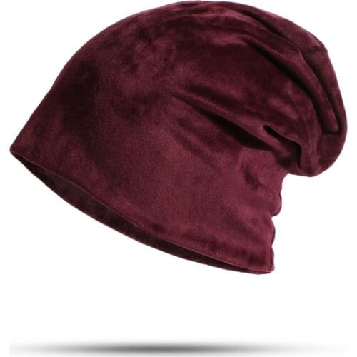 2019 New Fashion Winter Hats Women Beanies Men Women Skullies Casual Thick Warm Velvet Beanies Solid Color Girl Beanie Hat Cap