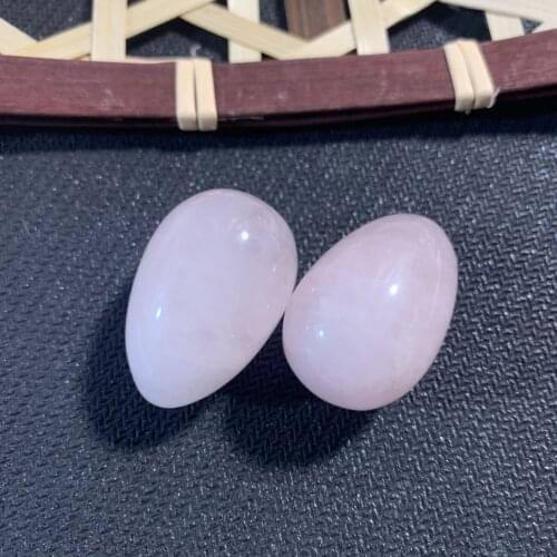 2 pcs new arrivals natural rose quartz crystal gemstone eggs for making jewelry wholesale