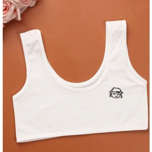 New Girls Bra Developmental Period Underwear Women Short Cotton Childrens Student Camisole Top Wholesale