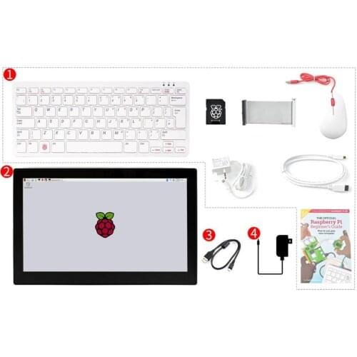 Raspberry Pi 400, a Powerful, Easy-To-Use Computer Built Into a Keyboard, 4GB LPDDR4-3200, with 13.3inch HDMI Touch Display