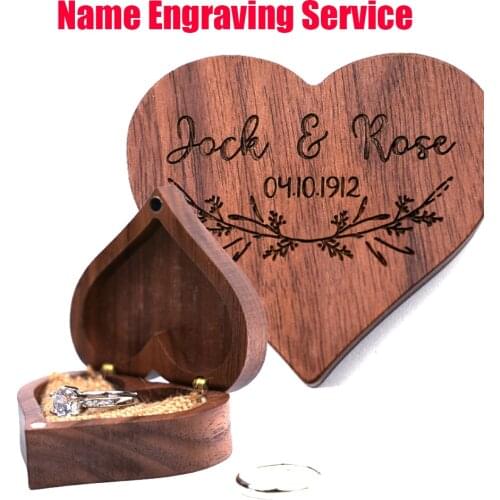 Wedding Ring Box Name Handmade Letter Jewellery Box Boite A Bijoux Boite Cadeau Sieraden Doos Jewelry Boxes Ring Box