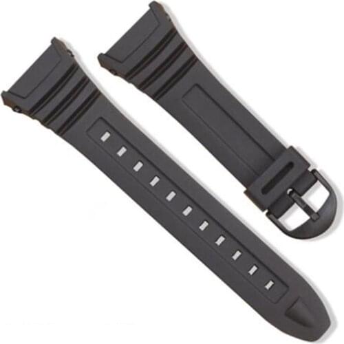 Silicone Watch Band Stainless Steel Pin Buckle Watchband for Casio W-96H Sports Men Women Strap Bracelets