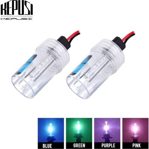 2x HID Xenon H1 35W Bulbs Replacement 4300K 6000K 8000K Purple Pink Green Deep Blue 12V Car Driving Headlight Bulb Fog Lights