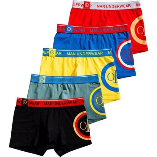 Mens Panties Cotton Sexy Lingerie Men Gift Fashion OK Letter Beautiful Underwear Man Breathable Boxer Shorts Underpants Boy