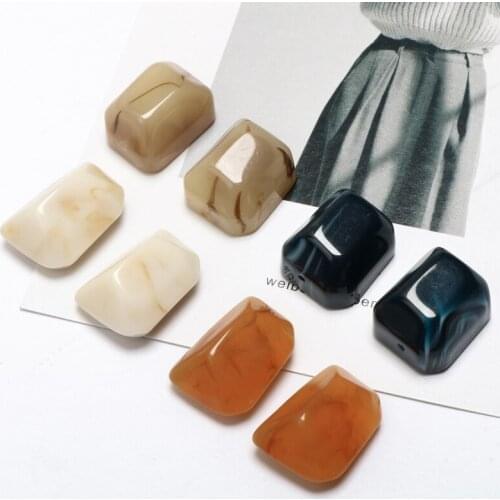 Japanese and Korean special-shaped multi-sided milk taffy sugar halo dye resin patch DIY earring accessories material
