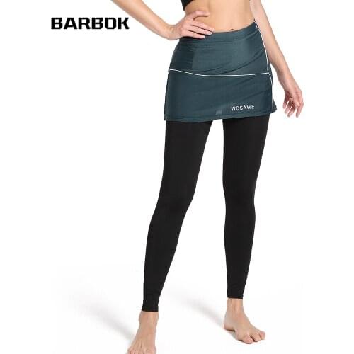 WOSAWE Womens Cycling Pants 2 in 1 Skirts Mesh Breathable Soft Mtb Cycling Clothes Bicycle Riding Gel Pad Bottom ciclismo Pants