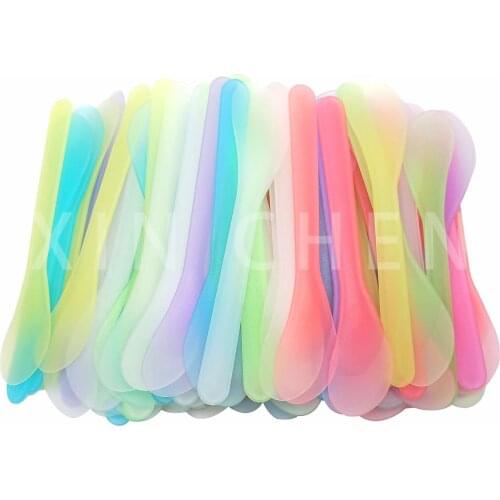 10pcs Mini Cosmetic Spatulas Mask Mixing Spoon Spatulas,Facial Skin Care Mask Fan Brushes Applicator, DIY Makeup Tool Kits