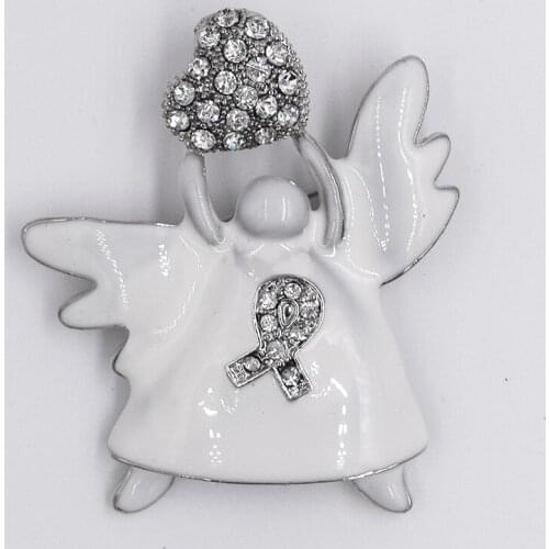 12pcs/lot Wholesale Rhinestone Enamel Fairy Angel Pin brooches C102486
