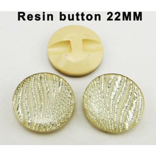 20PCS 21MM Stripe champagne button Dyed RESIN buttons coat boots sewing clothes accessories R-010
