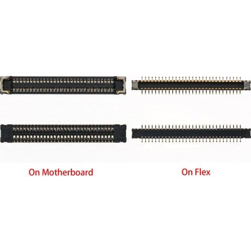 2pcs 60 Pin LCD Display FPC Connector Port On Board For Samsung Galaxy A01 A015V A015F 2020 A015 Screen Plug On Flex Cable