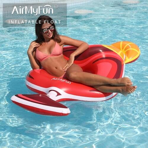 AirMyFun Inflatable Wine Glass Giant Pool Float, Swim Ring Pool Float Inflatable Rafts for Adults, Water Rafts Foam Inner Tube
