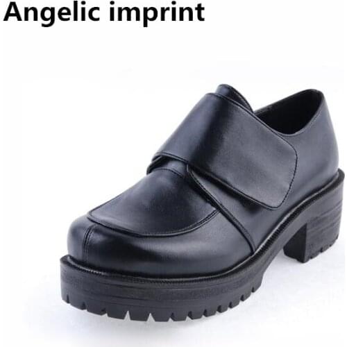 Angelic imprint woman mori girl lolita cosplay shoes lady high trifle heels pumps women princess dress party platform shoes 5cm