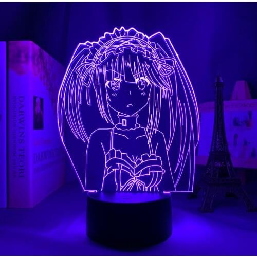 Anime 3d Lamp Date A Live for Bedroom Decor Nightlight Kids Birthday Gift Manga Gadget Date A Live Led Night Light Bedside
