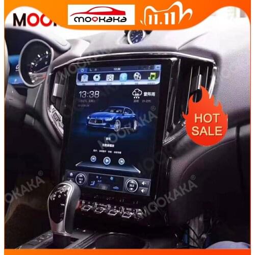 Android 9.0 4GB+64GB Tesla Style Car Radio GPS Navigation For Maserati GHIBLI 2014 - 2019 Auto Multimedia Player Audio Head Unit