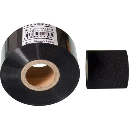 Black Width 25mm length 120M expiry date stamping machin hot coding foil for kinds of coding machines