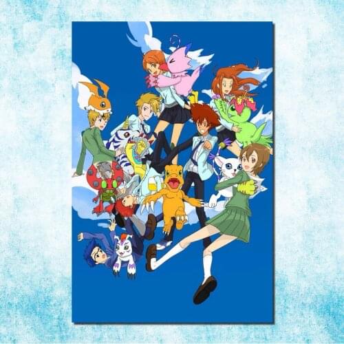 Digimon Adventure Tri Anime Silk Canvas Poster Print 13x20 20x30 Inch Pictures For Living Room Decor-5