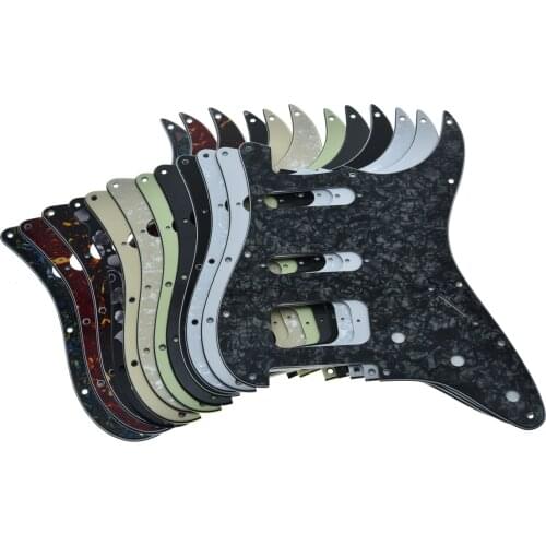 Dopro 11-Hole Strat HSS Guitar Pickguard 2-Screw Humbucking Pickup Mount Fits American ST for Fender for Stratocaster