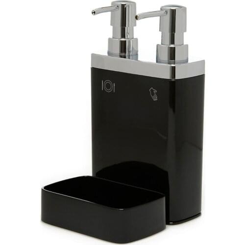 Double Liquid Soap Dispenser 750 ML Dish Sponge Holder Kitchen Accessories Colors Washing Refillable Bottles Decorative GIFT