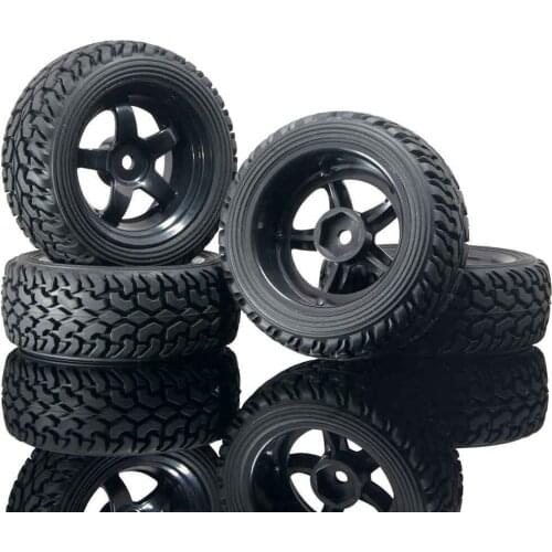 RC 6030B-8019 Rally Tires & Wheel Rims 4P For HSP 1:16 On-Road Rally Car