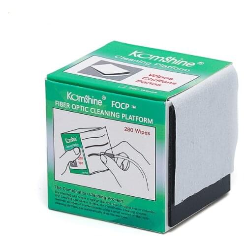 Komshine Fiber Optic Cleaning wipes FOCP suit for FC/SC/ST 2.5mm 1.25mm LC Bare fiber Universal Connector