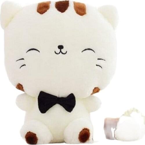 Hot fashion cute big face smiling cat plush stuffed toy soft animal doll Christmas birthday gift for kids girls