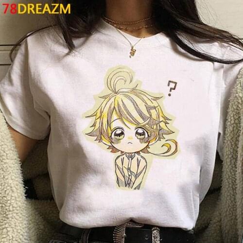 The Promised Neverland Emma Norman Ray t shirt male 2021 japanese vintage casual streetwear clothes summer top vintage