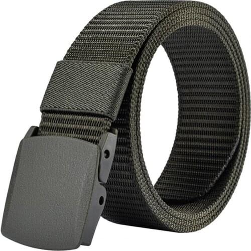 Men Belt Plastic Nylon Adjustable Exquisite Buckle Men Lightweight All Match Waist Belt Lightweight Square Buckle Men Belt