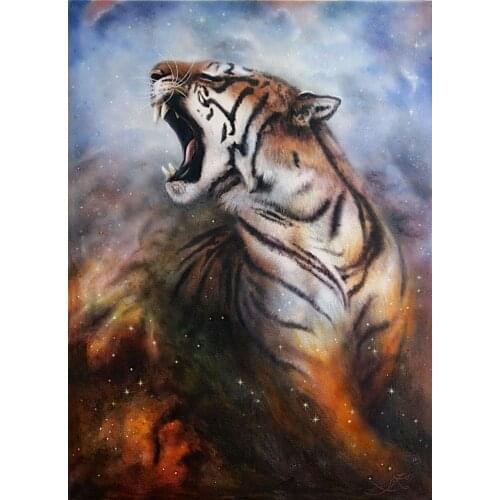 Wholesale painting # TOP ANIMAL ART # animal TIGER ART print canvas oil painting-- free shipping cost 36" inch
