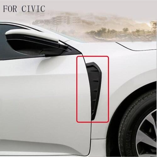 Fit for Honda civic 10th generation 2016 2017 fender side decoration carbon fiber outside accessories sticker car styling