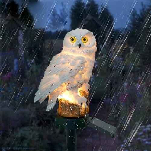 Details About Novelty Solar Garden Lights Animal Bird Outdoor LED Decor Sculpture Landscape Lamp Energy-saving Owl Ornament 5z