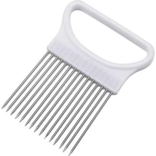 Onion Fork Cutter Stainless Steel Fruit Vegetables Cutter Tomato Cutter Cutting Tools Cookware Kitchen Tools Household Items