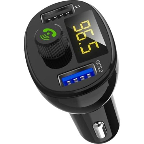 QC3.0 Quick Car Charger Dual Port USB Bluetooth V4.2 FM Radio Transmitter