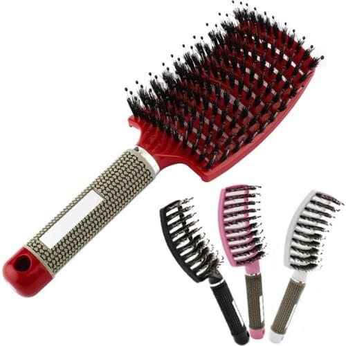 Hairbrush Brosse Demelante Women Detangler Hair Brush Bristle Nylon Scalp Massage Tangle Teaser Hair Brush Hairdressing Comb