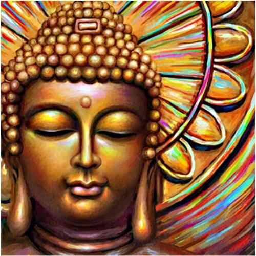 Buddha Statue Diamond Painting Religion Portrait Round Full Drill Nouveaute DIY Mosaic Embroidery 5D Cross Stitch Home Decor