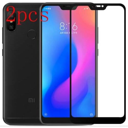 2PCS Glass for Xiaomi A2 Lite 2.5D 9H Full Coverage Tempered Glass Screen Protector For Xiaomi Mi A2 Lite Global Version 5.84"