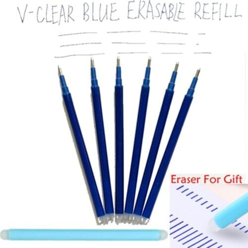 Magic Erasable Pen Refill 0.7mm Blue Ink Gel Pen Refill For Writing 6PCS Pen Stationery Office School Supplies Students Gifts