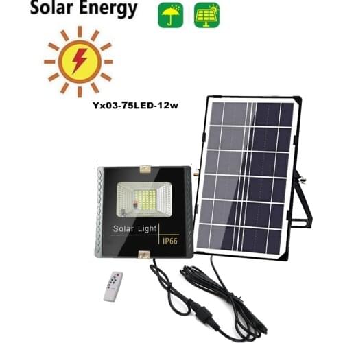 LED garden Solar split panel Light wall Security garage yard indoor home street deck fence solar lamps floodlight w split cable