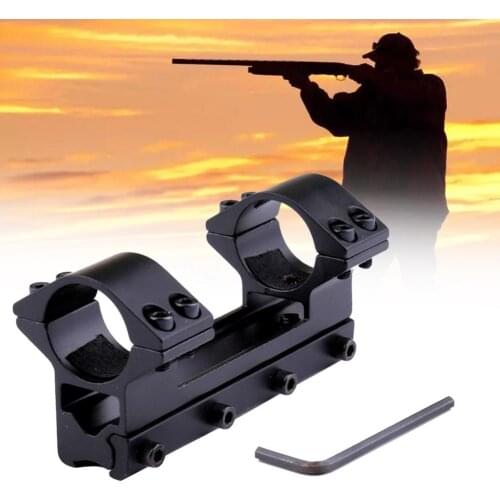 Tactical Hunting Integral Flat Top Dual Ring 25.4mm/1Inch With Stop Pin High Narrow Conjoined Holder Mount Fit For Rifle/Scope