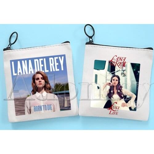 Lana Del Rey Canvas Coin Purse Custom Coin Purse Illustration Key Case Simple Small Cloth Bag New Creative Coin Purse