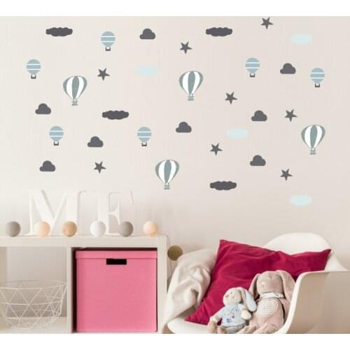 Balloon Star Cloud Nordic Style Poster Wall Sticker DIY Vinly Kids Room Decoration Nursery Home Decor Wallstickers Mural