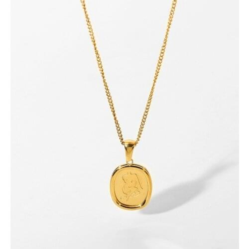 Creative Hot Designs Sketch Body Pendant Neckalce For Women 18k Gold Plated Stainless Steel Choker Jewelry