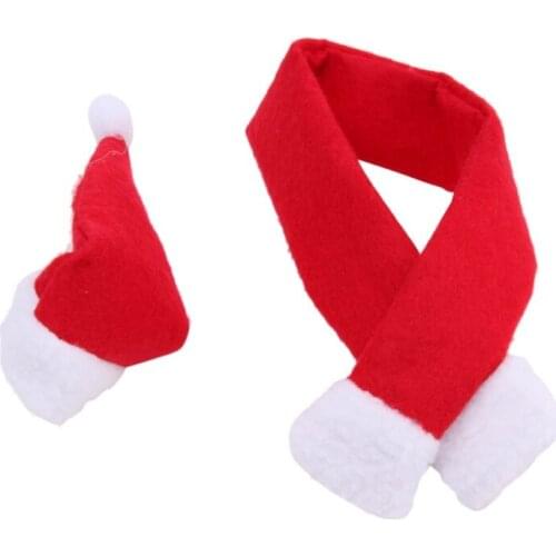2022 Winter New Wine Bottle Cover Hat Wrap Scarf Christmas Decoration Home Santa Decor