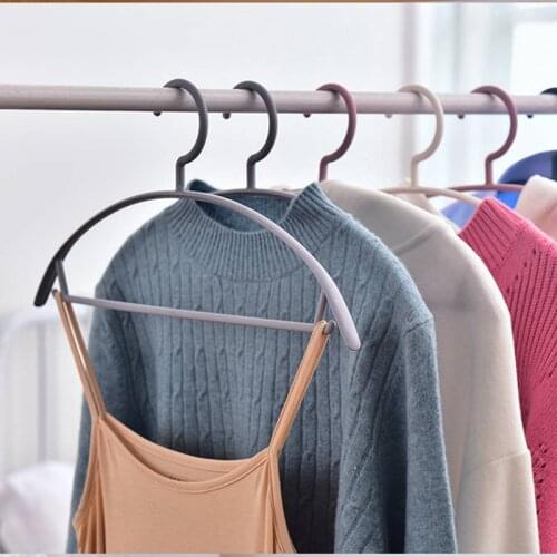 1Pc Portable Children Clothes Hanger Seamless Plastic Coat Plastic Hanger Hook Non-slip Hanger Storage & Organization Supplies