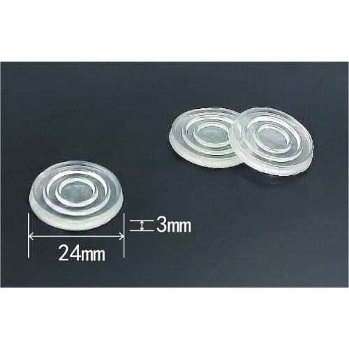 100 pcs furniture washer anti-skid pad transparent rubber pad household, 24 x 3mm