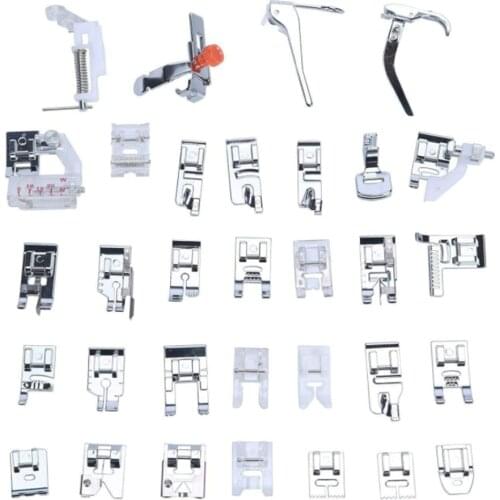11-82pcs Sewing Machine Accessories Foot Presser Household Press Feet Set for Rolled Industrial Sewing Machine