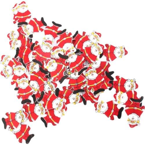 50pcs Wooden Ornaments Christmas Tree Christmas Tree Wall Decoration DIY